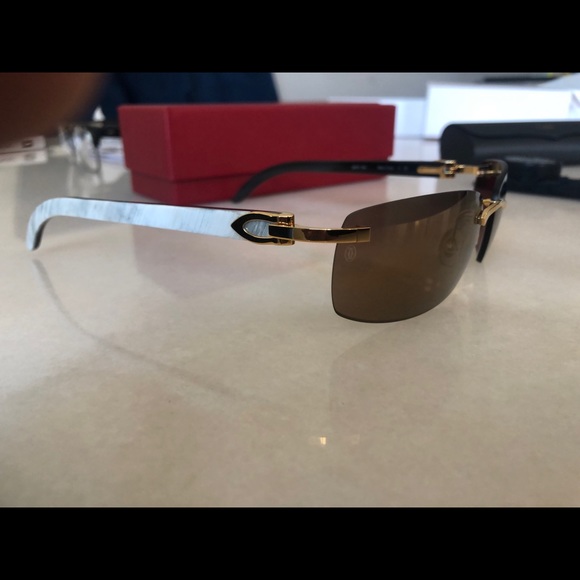 cartier buffalo horn glasses